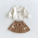 【73-110cm】トップス＆スカート 女の子 花刺繡 おしゃれ　 - 画像 (4)