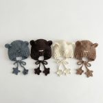 【GOODS】帽子 暖かい クマ 無地 かわいい