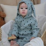 【66-90cm】ロンパース ベビー ウサギ ドット - 画像 (12)