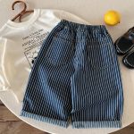 【80-130cm】パンツ 男の子 ストライプ ワッペン付き - 画像 (5)