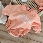 【66-100cm】長袖ロンパース ベビー オシャレ 英字 - 画像 (5)