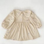 【66-130cm】ロンパースorワンピース ベビー 姉妹服 コーデュロイ フラワー - 画像 (10)