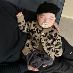 【66-110cm】ロンパースorカーディガン ベビー ヒョウ柄 暖かい - 画像 (9)