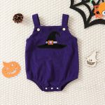 【70-100cm】ロンパース ベビー サロペット ハロウィーン コーデュロイ 刺繍 - 画像 (4)