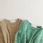 【80-90cm】ロンパース&帽子 ベビー ワッフル ボーダー - 画像 (9)