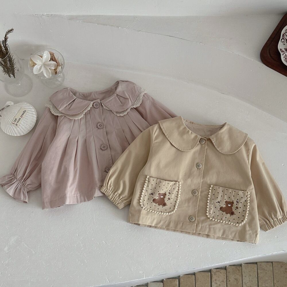 611d2157c0d439d68b5e59a9e23971e1.jpg 【73-100cm】カーディガン 女の子 クマ ポケット - 画像 (1)