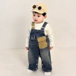 【73-110cm】セットアップ ベビー レトロ カラーバリ - 画像 (6)