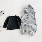【66-90cm】 Tシャツorオールインワン ベビー 星柄 フード付き - 画像 (5)