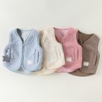 【80-110cm】ベスト キッズ 暖かい もこもこ