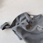 【80-130cm】スウェット 男の子 ワッフル 刺繍クルーネック - 画像 (6)