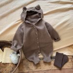 【66-100cm】カバーオール ベビー ニット 長袖 うさ耳 - 画像 (13)