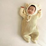 【66-90cm】サロペット ベビー ニット 無地 - 画像 (2)