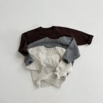 【73-100cm】セーター ベビー 無地 ファッション - 画像 (3)
