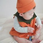 【66-90cm】ロンパース ベビー ハロウィン 帽子付き パンプキン - 画像 (4)