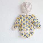 【66-100cm】カーディガンorロンパース ベビー ひまわり柄 ニット - 画像 (7)