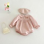 【66-90cm】ロンパース ベビー レトロ 蝶結び - 画像 (9)