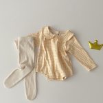 【66-90cm】ロンパース ベビー 可愛い チェック - 画像 (4)