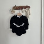 【66-90cm】ロンパース ベビー レース レトロ - 画像 (5)