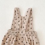 【66-100cm】サロペット ベビー ドット柄 ロンパース コディネート - 画像 (15)