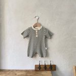 【66-90cm】ロンパース ベビー ワッフル ボーダー - 画像 (13)