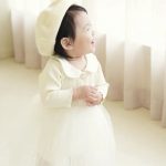 【66-90cm】ロンパース ベビー ワンピース風リブ チュール - 画像 (4)
