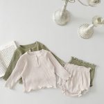 【66-90cm】セットアップ ベビー ナチュラル リブ - 画像 (3)