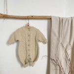 【66-90cm】オールインワン ベビー ニット 無地 - 画像 (4)