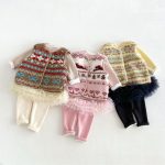 【80-130cm】ベスト 女の子 もこもこ 花柄 レトロ - 画像 (13)