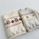 【80-130cm】トレーナー キッズ 韓国風 クマ柄 - 画像 (6)