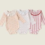 【66-90cm】ロンパース ベビー 北欧風 総柄