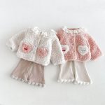 【80-130cm】アウター 女の子 フリル襟 ハート - 画像 (7)