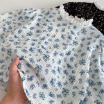 【80-150cm】Tシャツ 女の子 パフ スリーブ レース襟 - 画像 (12)