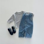 【73-100cm】サロペット ベビー デニム ノースリーブ - 画像 (5)