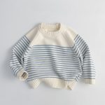 【80-130cm】セーター 女の子 ミックスカラー ニット ゆったり - 画像 (3)