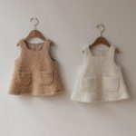 【73-100cm】ワンピース ベビー もこもこ 無地 - 画像 (2)