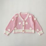 【73-110cm】カーディガン 女の子 フラワー付き スウィート - 画像 (9)