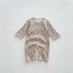 【66-90cm】長袖ロンパース ベビー ワッフル ナチュラル - 画像 (17)