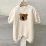 【66-90cm】ロンパース ベビー クマ柄 暖かい - 画像 (7)
