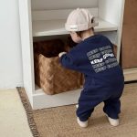 【66-90cm】長袖ロンパース ベビー お出かけ用 シンプル - 画像 (4)