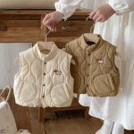 【73-100cm】ベスト 女の子 ベビー 厚手 キルティング - 画像 (3)