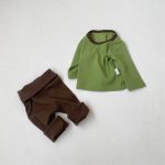【66-90cm】トップス＆レギンス ベビー 配色 カジュアル - 画像 (8)