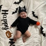 【80-100cm】ロンパース&帽子 キッズ ハロウィン コウモリ - 画像 (8)