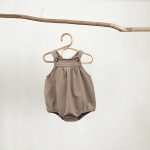 【66-90cm】サロペット ベビー ナチュラル 無地 - 画像 (7)