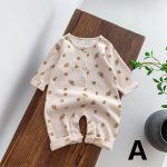 【66-90cm】長袖ロンパース ベビー ワッフル ナチュラル - 画像 (3)