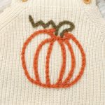 【62-86cm】ロンパース ベビー ハロウィン かぼちゃ 刺繍 - 画像 (9)