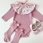 【66-90cm】ロンパース ベビー フリル 無地 - 画像 (3)