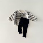 【73-110cm】トレーナーorベスト ベビー ボーダー柄 厚手 - 画像 (7)