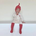 【66-90cm】ロンパース ベビー 韓国風 長袖ハート柄 - 画像 (9)