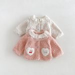 【80-130cm】アウター 女の子 フリル襟 ハート - 画像 (8)