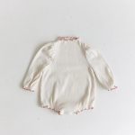【66-90cm】ロンパース ベビー フリル リブ 無地 - 画像 (3)